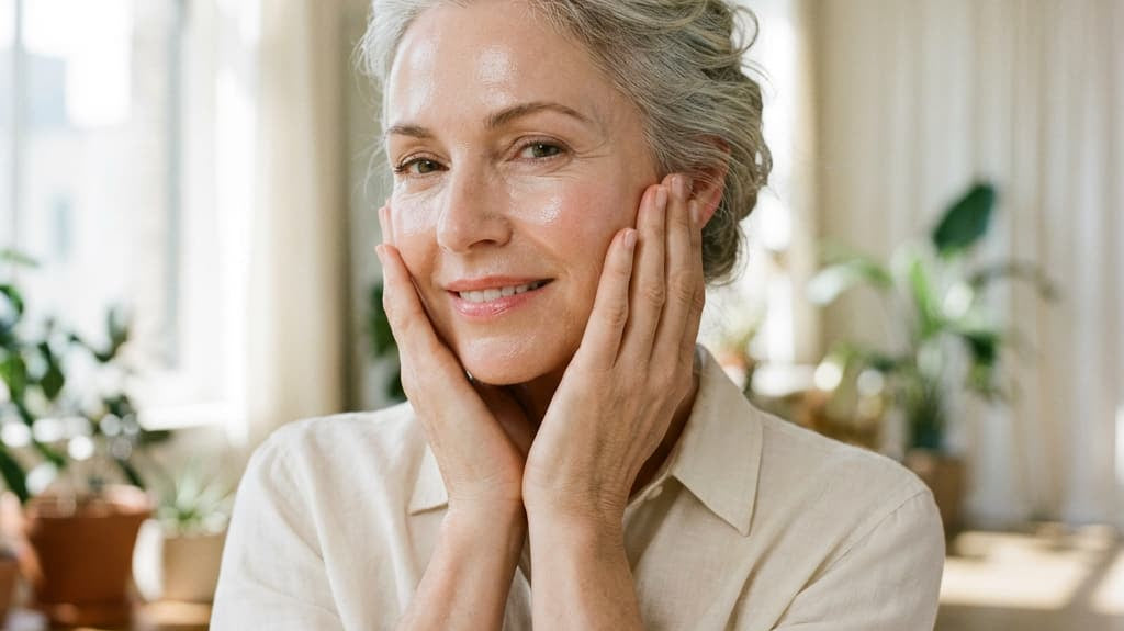 Routine soin de peau naturelle pour femme menopausee - hydratation et eclat Nutremys