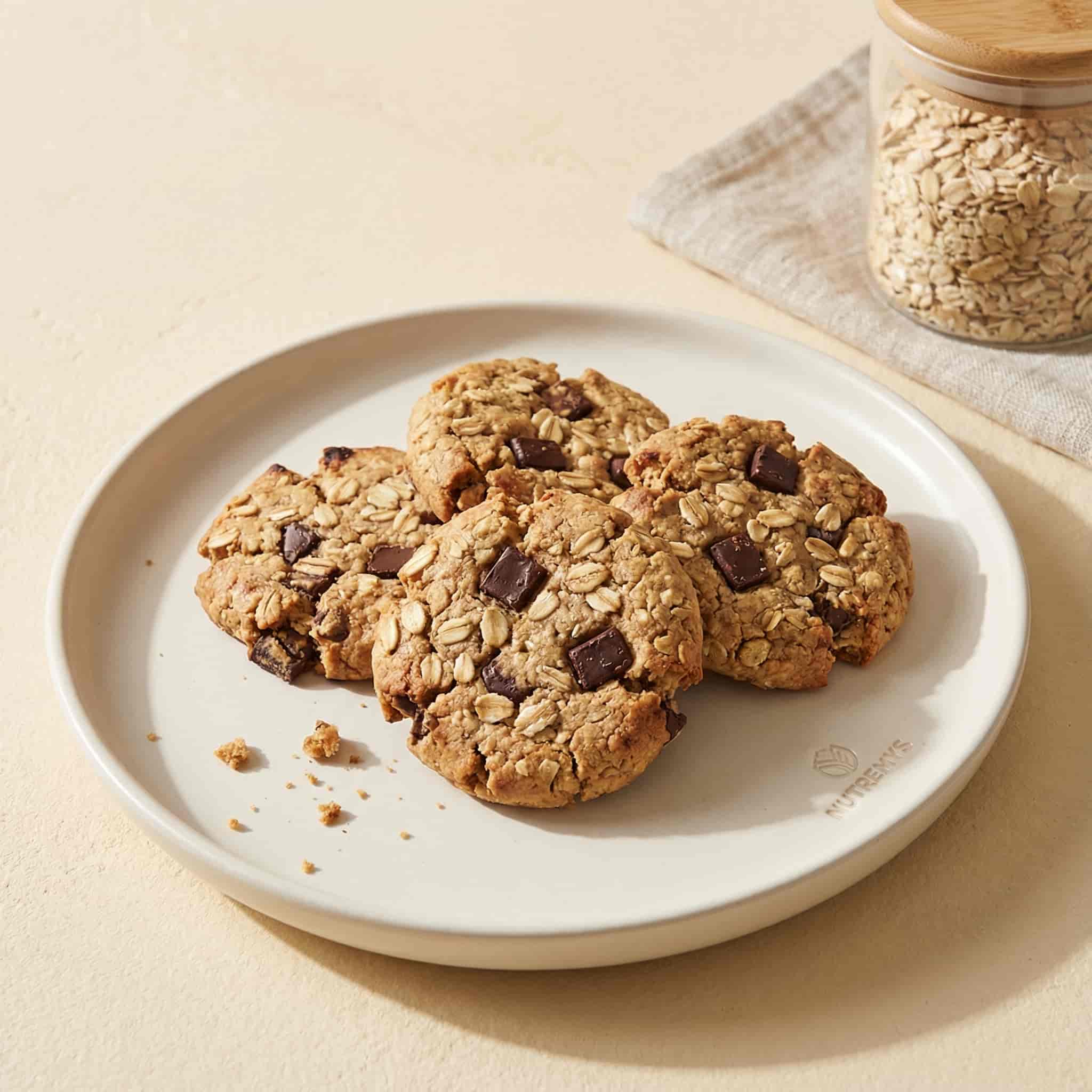 Cookies proteines a avoine et chocolat enrichis en collagene - recette Nutremys