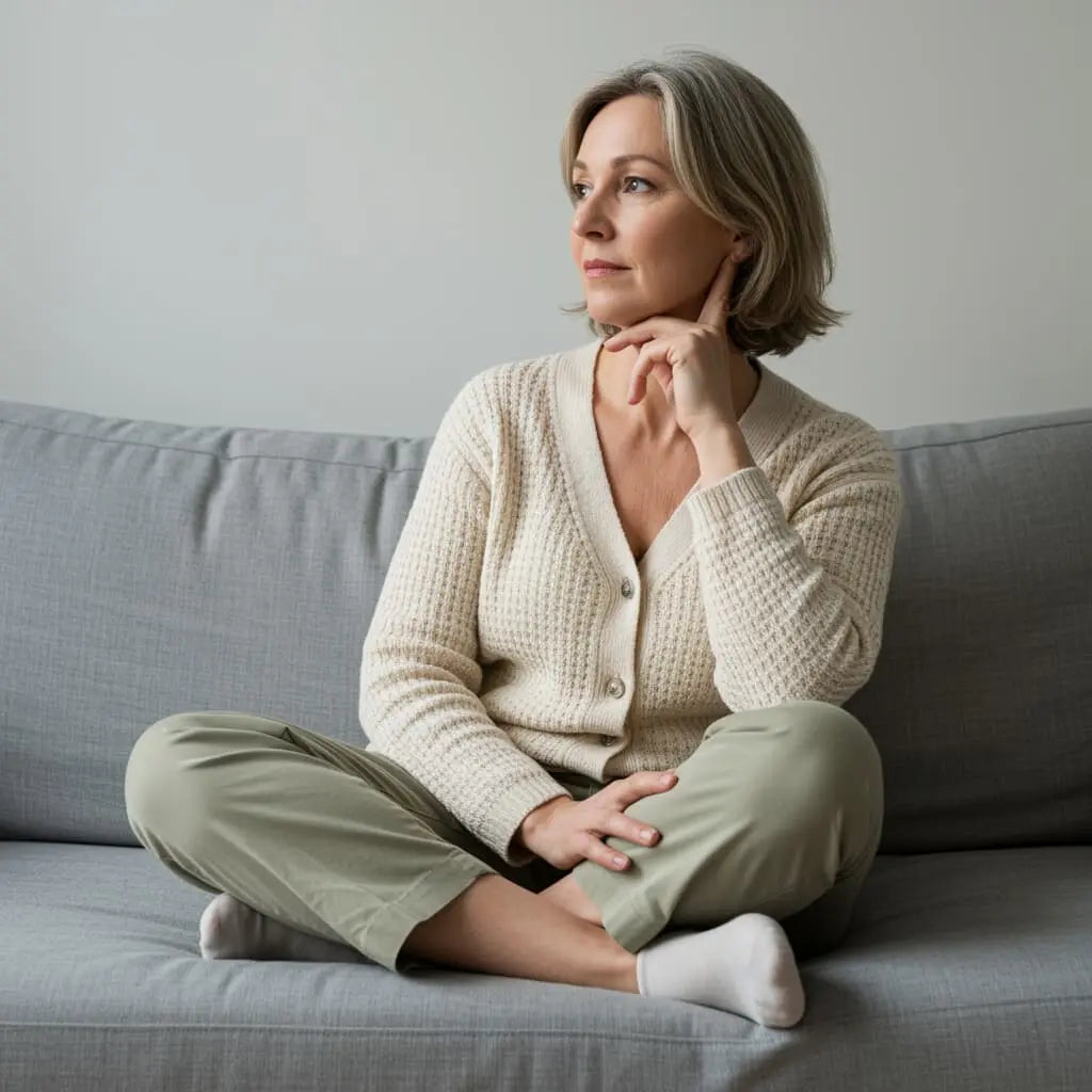 Femme souffrant de symptomes meconnus de la menopause - guide complet Nutremys