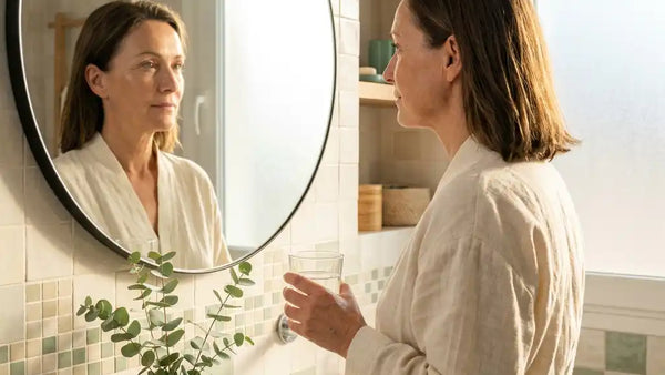 Femme mature preoccupee par les troubles urinaires a la menopause - Nutremys