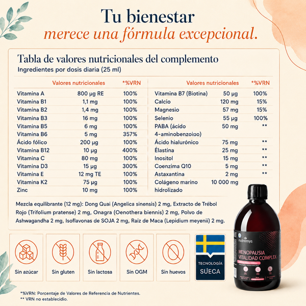 Complexo Vitalidade Menopausa — Suplemento Alimentar Menopausa & Perimenopausa