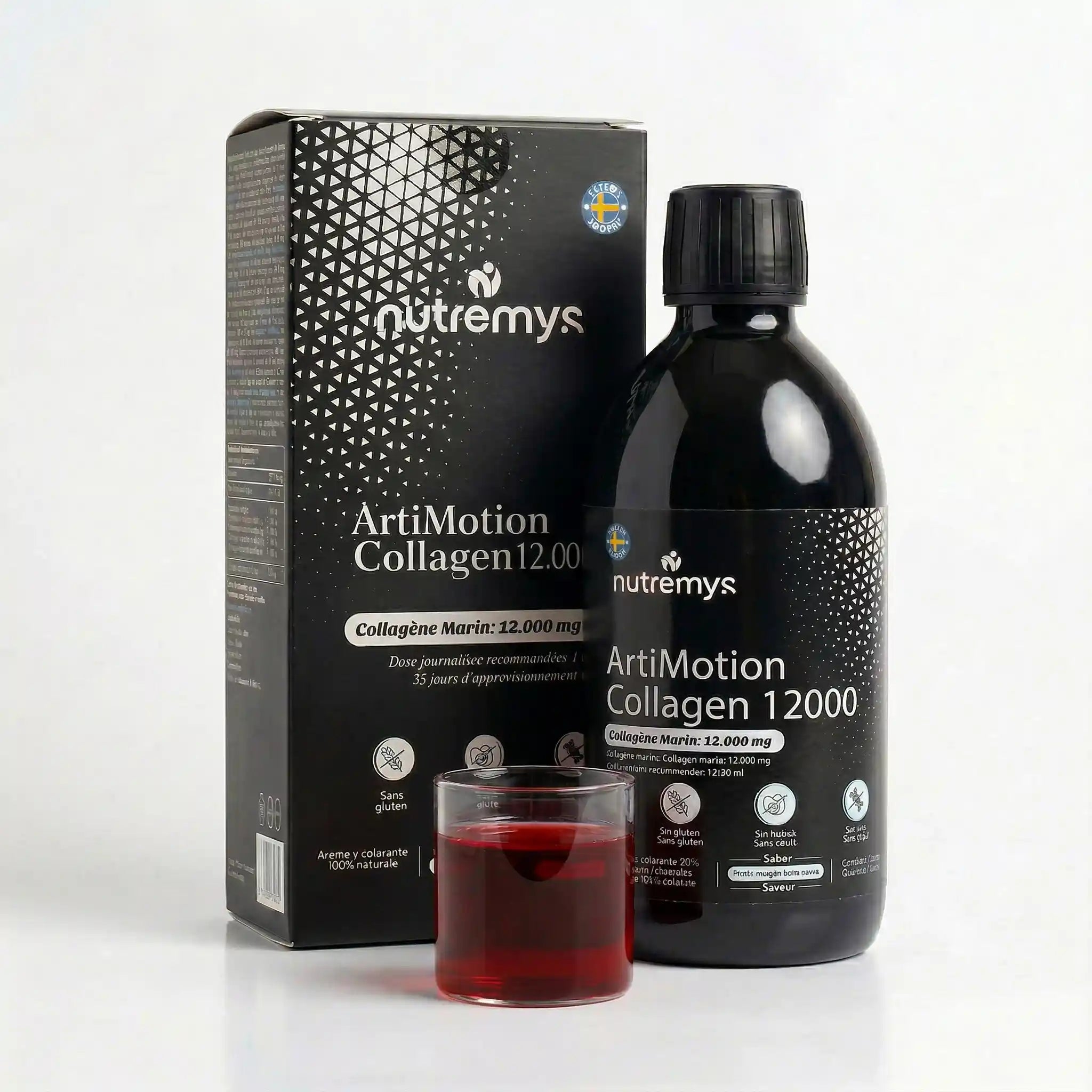 ArtiMotion Collagen 12000 Nutremys frasco 500ml colágeno articular líquido premium