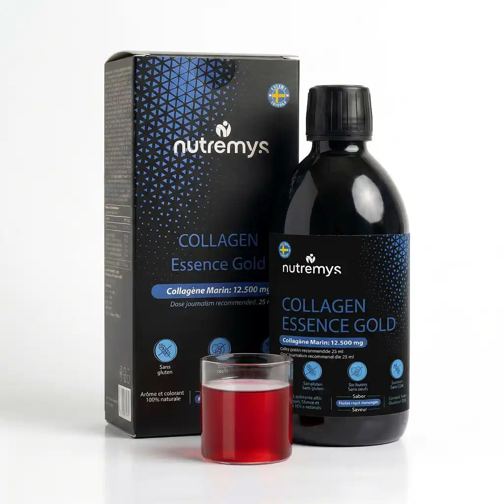 Collagen Essence Gold Nutremys · Suplemento colágeno marino premium 500ml