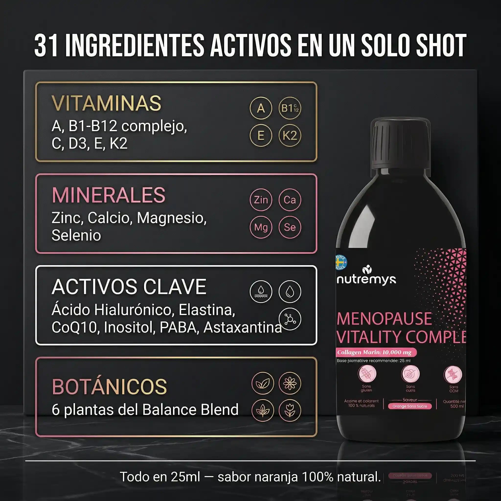 MENOPAUSE VITALITY COMPLEX - Colágeno Marino y Equilibrio Hormonal Nutremys