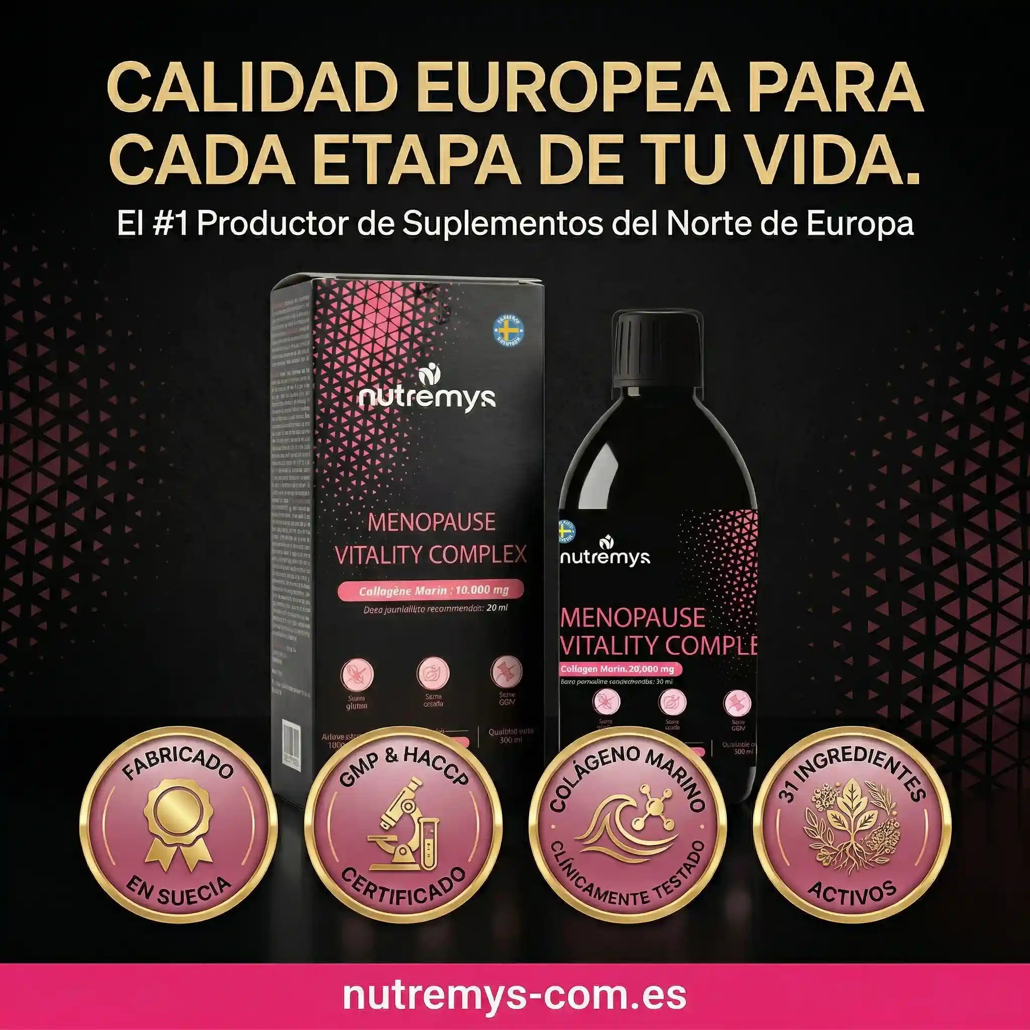 MENOPAUSE VITALITY COMPLEX - Colágeno Marino y Equilibrio Hormonal Nutremys