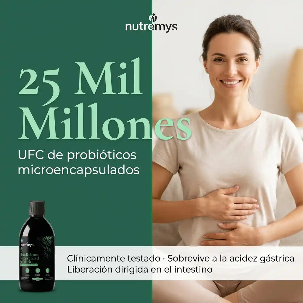 FloraBalance Encapsulated Probiotics - Probióticos Encapsulados 25¹⁰ UFC Nutremys
