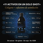 Collagen Essence Gold · 11 activos en un solo shot: colágeno, retinol, biotina, ácido hialurónico, MSM y vitaminas · Nutremys