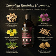 Menopause Vitality Complex · Complejo botánico: 6 plantas para el equilibrio hormonal · Nutremys