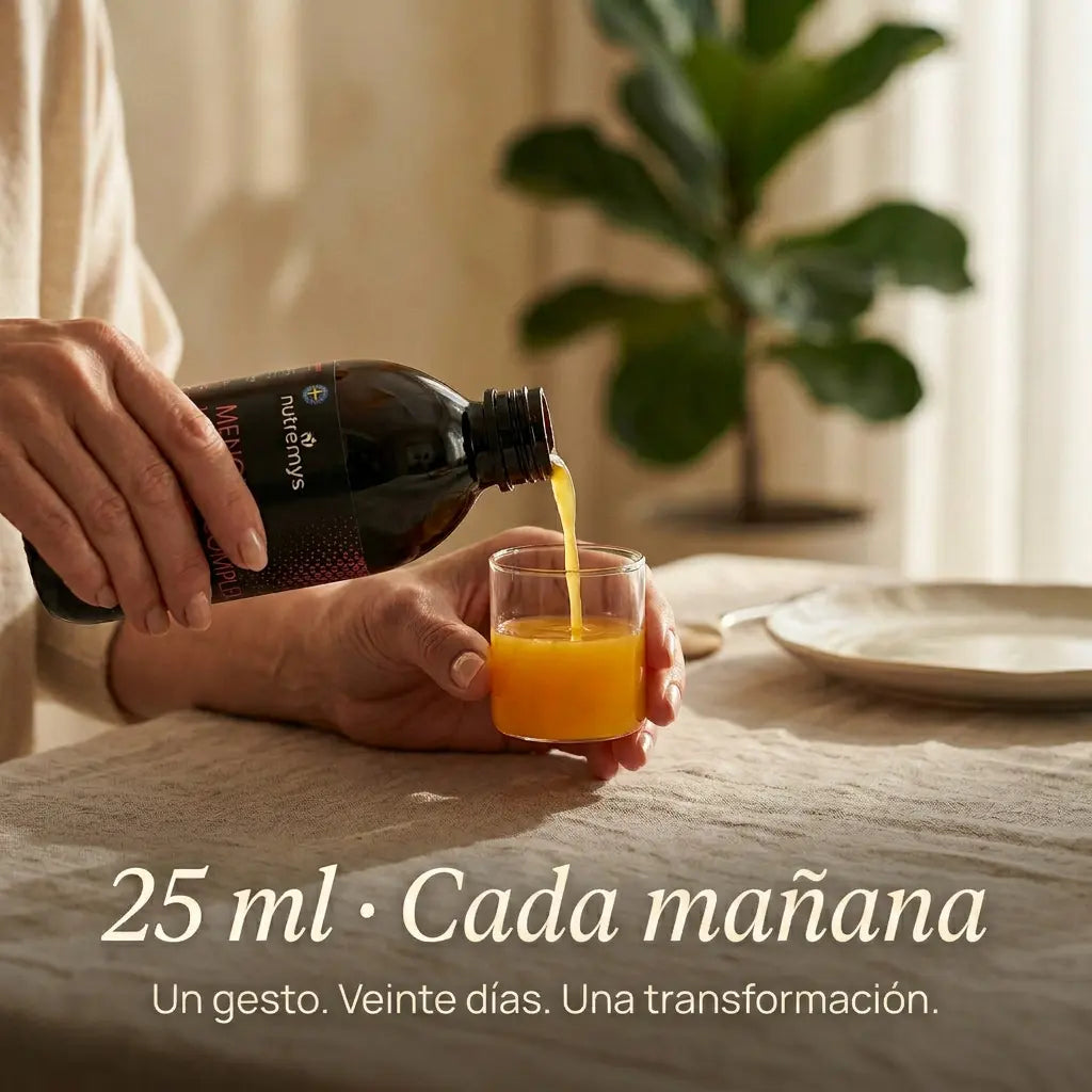 Menopause Vitality Complex ritual mañana 25ml · fórmula líquida más eficaz que cápsulas suplemento menopausia │ Nutremys LAB