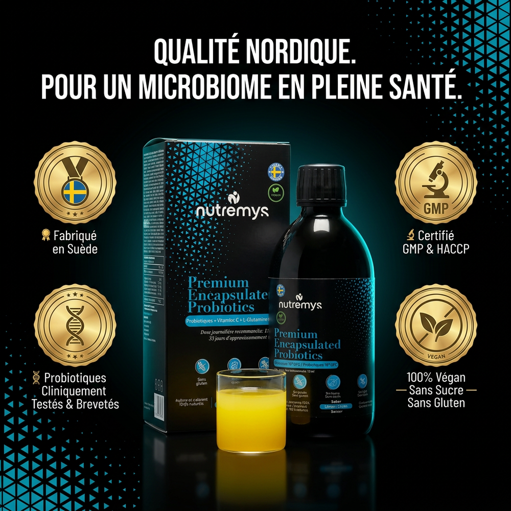 Premium Probiotics · Certifications qualite GMP HACCP fabrique Suede