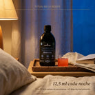 Ritual nocturno con TotalRestore Magnesio 12,5 ml en la mesita de noche para conciliar el sueño
